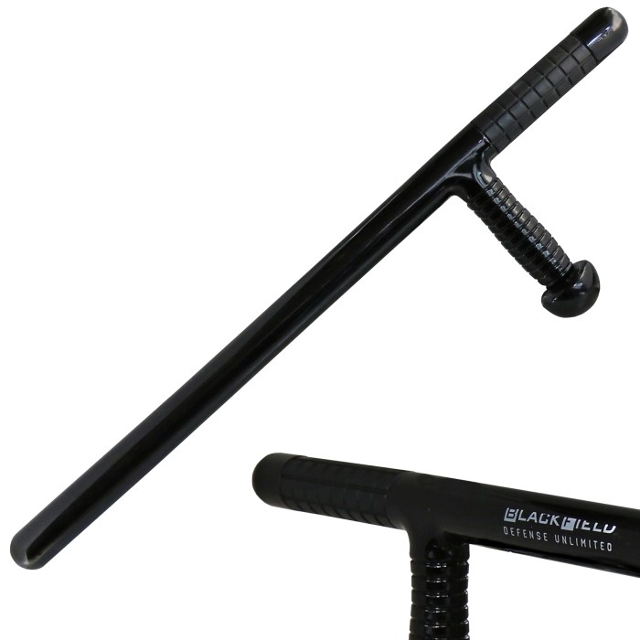 BlackField Tonfa schwarz, Abdrängstock aus Nylon Fiber Länge 60 cm